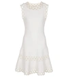 Alaïa Edition 2005 Laser-cut Wool-blend Minidress In Blanc