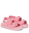 Gucci 35mm Isla Rubber Sandals W/ Double G In Pink