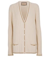 GUCCI BELTED WOOL-BLEND CARDIGAN,P00584033