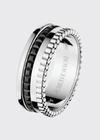 BOUCHERON QUATRE SMALL RING IN WHITE GOLD WITH BLACK PVD,PROD166270134