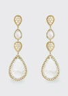BOUCHERON SERPENT BOHEME DIAMOND AND MOTHER-OF-PEARL EARRINGS IN YELLOW GOLD,PROD166270173