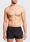 Dolce & Gabbana Short Beach Boxer Shorts Made Of Lightweight Nylon With Metal Logo Plaque In Black