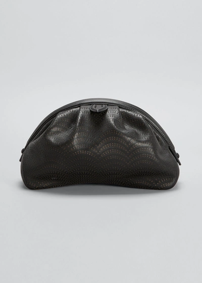 Alaïa Womens Black Samia Perforated Leather Clutch Bag 1 Size