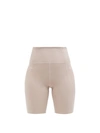 Girlfriend Collective High Waist Bike Shorts In Beige,brown