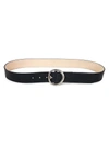 B-low The Belt Baby Bell Bottom O-buckle Smooth Leather Belt In Black