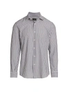 ERMENEGILDO ZEGNA MEN'S GINGHAM SEERSUCKER SHIRT,0400013145444