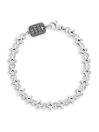 King Baby Studio Diamond Link Small Sterling Silver Bracelet