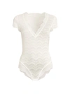 Simone Perele Karma Scalloped Lace Bodysuit In Ivory