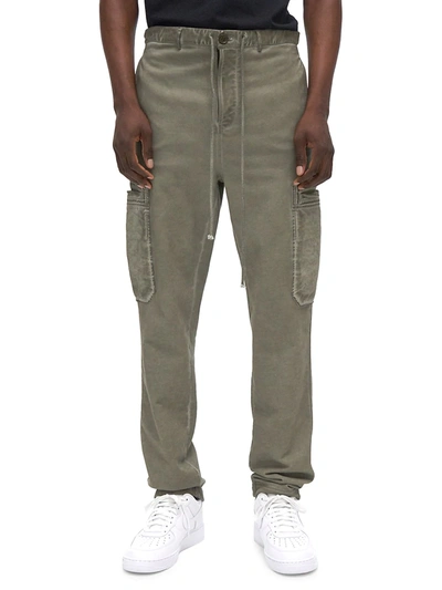 Helmut Lang Delave-effect Cargo Pants In Military Green