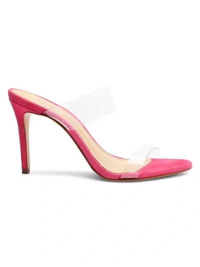 Schutz Women's Ariella Clear Strap High-heel Slide Sandals In Transpareny/vibrant Pink