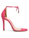 Schutz Women's Josseana Open Toe Nubuck High-heel Sandals In Vibrant Pink