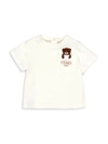 FENDI BABY'S TEDDY BEAR EMBROIDERED T-SHIRT,400014524871