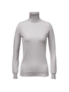 Loro Piana Featherweight Cashmere Turtleneck Sweater In Grey Birch