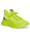 Steve Madden Women's Maxima Rhinestone-trim Trainer Sneakers In Lime Neon