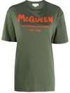 ALEXANDER MCQUEEN ALEXANDER MCQUEEN WOMEN'S GREEN COTTON T-SHIRT,668428QZADK0302 42