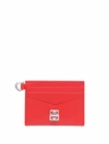 GIVENCHY GIVENCHY WOMEN'S RED LEATHER CARD HOLDER,BB60GVB00D600 UNI