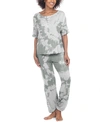 Honeydew Women's Sun Lover Lounge Set In Grey Tie Dye