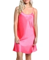 ICOLLECTION ICOLLECTION WOMEN'S MARINA LUX SLEEVELESS SATIN CHEMISE