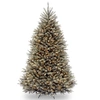 National Tree Company National Tree 7.5' Dunhill Blue Fir Hinged Tree With Clear Lights In Blue