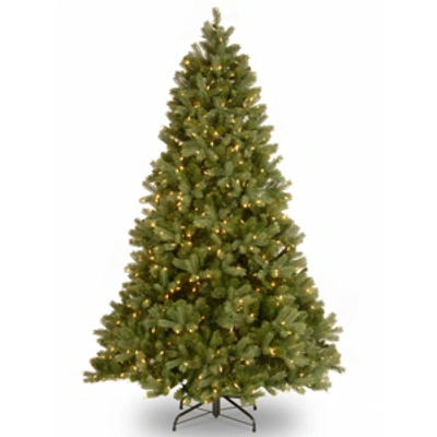 National Tree Company National Tree 7.5' "feel Real" Downswept Douglas Fir Hinged Tree With 750 Clear Lights In Green