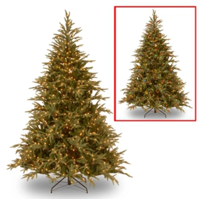 National Tree Company National Tree 9' "feel Real" Frasier Grande Hinged Tree With 1500 Dual Led Lights In Green