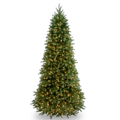 National Tree Company National Tree 9' "feel Real" Jersey Fraser Fir Slim Hinged Tree With 1000 Clear Lights In Green