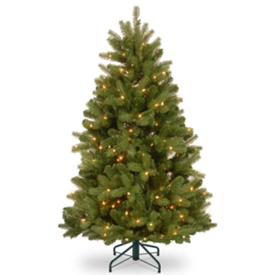 National Tree Company National Tree 4.5' Feel Real Newberry Spruce Hinged Tree With 450 Dual Color Led Lights In Green