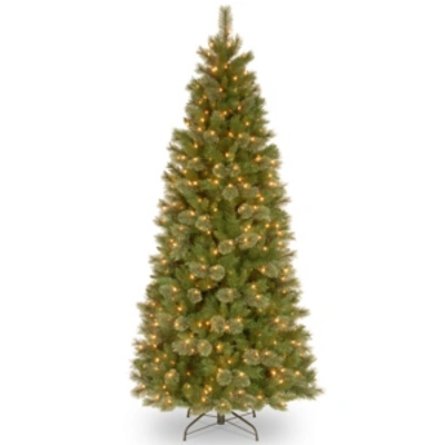 National Tree Company National Tree Tacoma Pine Slim With 500 Clear Lights In Green