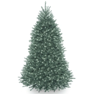 National Tree Company National Tree 6.5' Dunhill Blue Fir Hinged Tree With Clear Lights