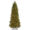 NATIONAL TREE COMPANY NATIONAL TREE 12' FEEL REAL JERSEY FRASER FIR PENCIL SLIM TREE WITH 900 CLEAR LIGHTS