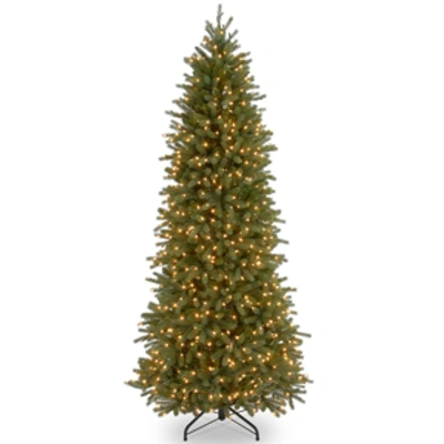 National Tree Company National Tree 12' Feel Real Jersey Fraser Fir Pencil Slim Tree With 900 Clear Lights In Green