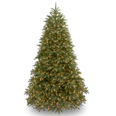 National Tree Company National Tree 7 .5' "feel-real" Jersey Fraser Medium Fir Hinged Tree With 1000 Warm White Led Lights In Green