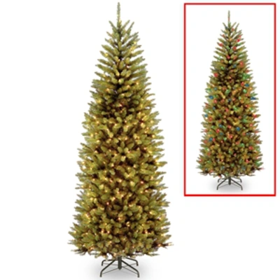 National Tree Company National Tree 7.5' Kingswood Fir Slim Hinged Tree With 450 Dual Color(r) Led Lights + Powerconnect S In Green