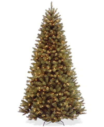 National Tree Company 7.5' North Valley Spruce Hinged Tree With 550 Clear Lights In Green