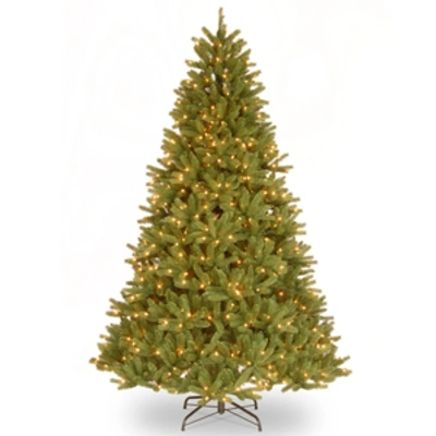 National Tree Company National Tree 7.5' "feel Real" Grande Fir Medium Hinged Tree With 750 Clear Lights In Green