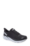 Hoka One One Clifton 8 Mesh Sneakers In Black + White