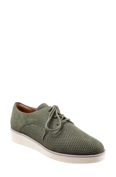 Softwalkr Willis Derby In Sage Leather