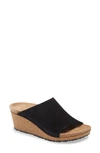 Birkenstock Papillio By  Namica Wedge Slide Sandal In Black Suede