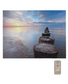 JH SPECIALTIES INC/LUMABASE LUMABASE SUNSET PIER BATTERY OPERATED LIGHTED WALL ART WITH REMOTE CONTROL