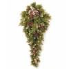 National Tree Company National Tree 36" Frosted Berry Teardrop With Battery Operated Warm White Led Lights In Green