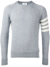 Gucci Striped Sleeve Jumper In Grey