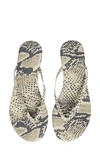 Tkees Studio Exotic Snake-effect Leather Flip Flops In Sand Snake