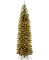 NATIONAL TREE COMPANY 10' KINGSWOOD FIR PENCIL TREE WITH 600 CLEAR LIGHTS
