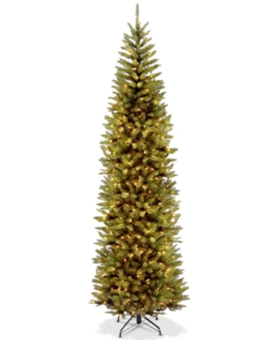 National Tree Company 10' Kingswood Fir Pencil Tree With 600 Clear Lights In Green
