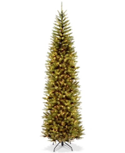 National Tree Company 9' Kingswood Fir Pencil Tree With 500 Clear Lights In Green