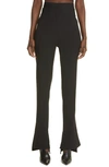 Mugler Cutout Wool-twill Flared Pants In Black