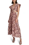 A.L.C ALEXANDRIA PRINT CUTOUT DETAIL MAXI DRESS,6DRES01265