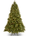 National Tree Company 7.5' Feel Real Downswept Douglas Fir Hinged Tree W Dual Color Lights & Powerconnect In Green