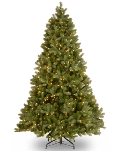 National Tree Company 7.5' Feel Real Downswept Douglas Fir Hinged Tree W Dual Color Lights & Powerconnect In Green