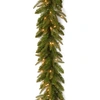 National Tree Company 9' X 10" "feel-real" Fraser Grande Garland With 100 Clear Lights In Green